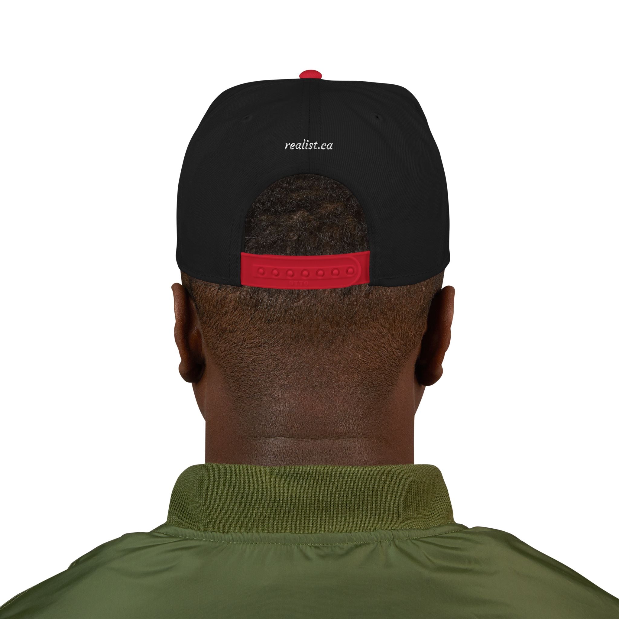 Capital Gains Club Snapback Hat — Red & Black Embroidered 'Royal Metal Classics' Streetwear Cap
