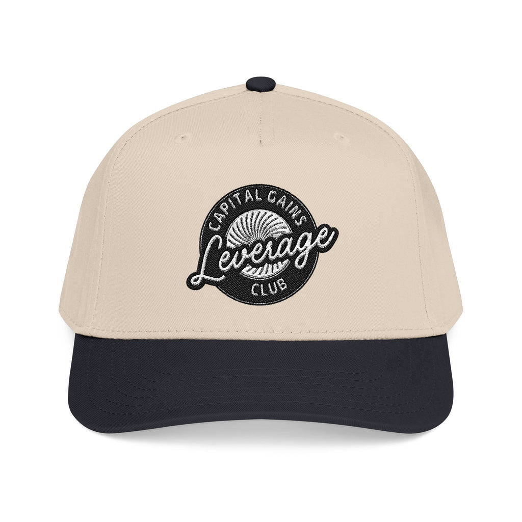 Vintage 'Leverage' Logo Baseball Cap — Retro Sporty Two-Tone Mid Profile Hat