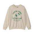 Lifting Club Crewneck Sweatshirt — "Capital Gains" Weightlifting Gym Pullover