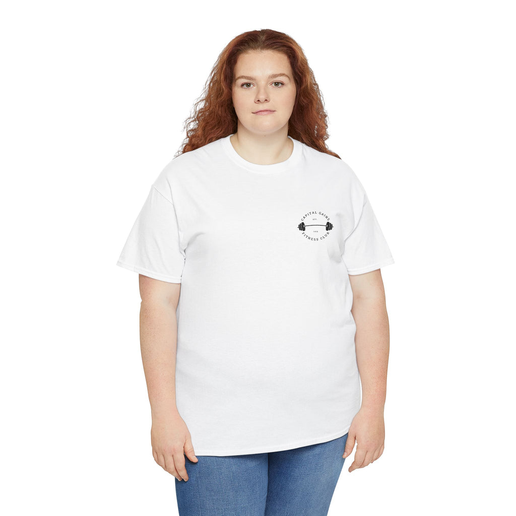 Capital Gains Barbell Club - Embroidered T Shirt