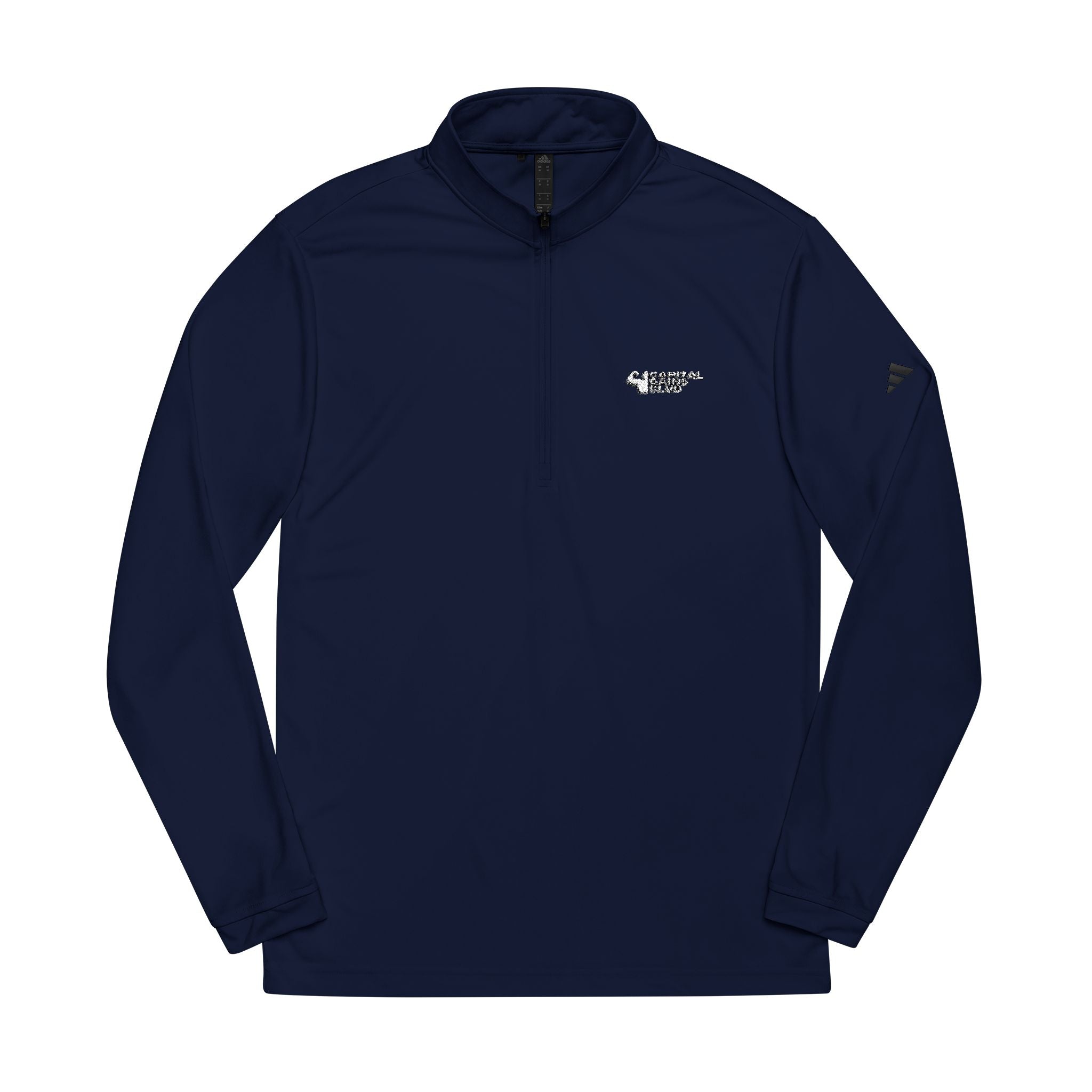 Embroidered Quarter-Zip Pullover — Grey Athletic Adidas Style