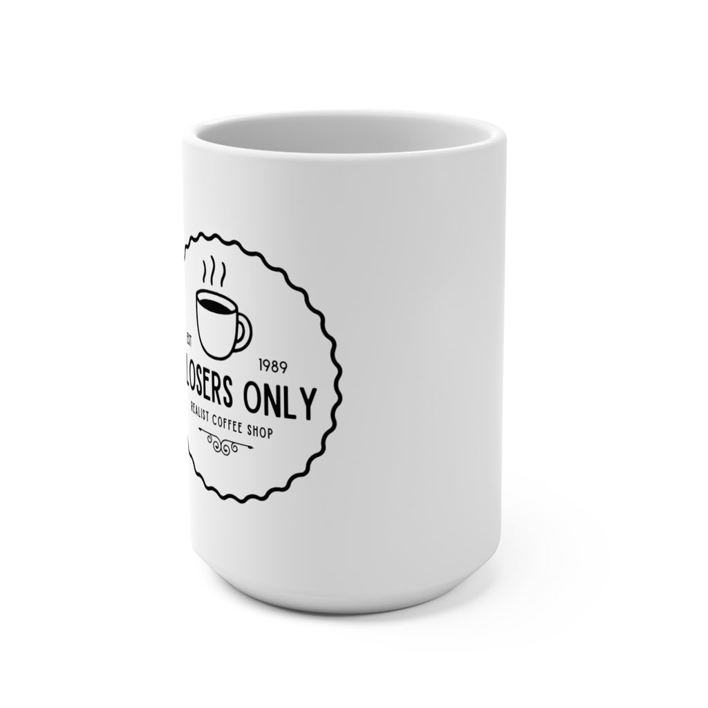 Closers Only Club  — Coffee Lovers 15oz Ceramic Mug — Vintage Coffee Shop Logo