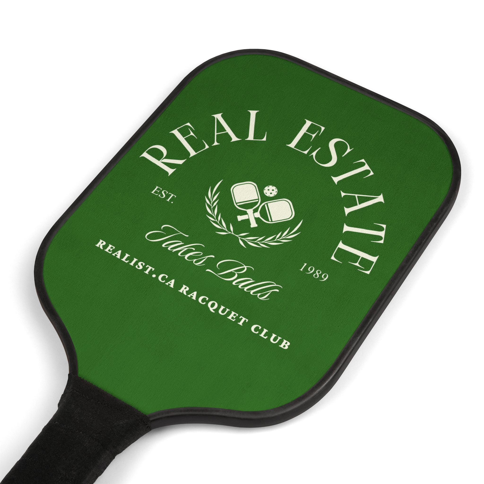 Real Estate Takes Balls Gift  — Pickleball Paddles & Balls Kit — Real Estate Racquet Club Design
