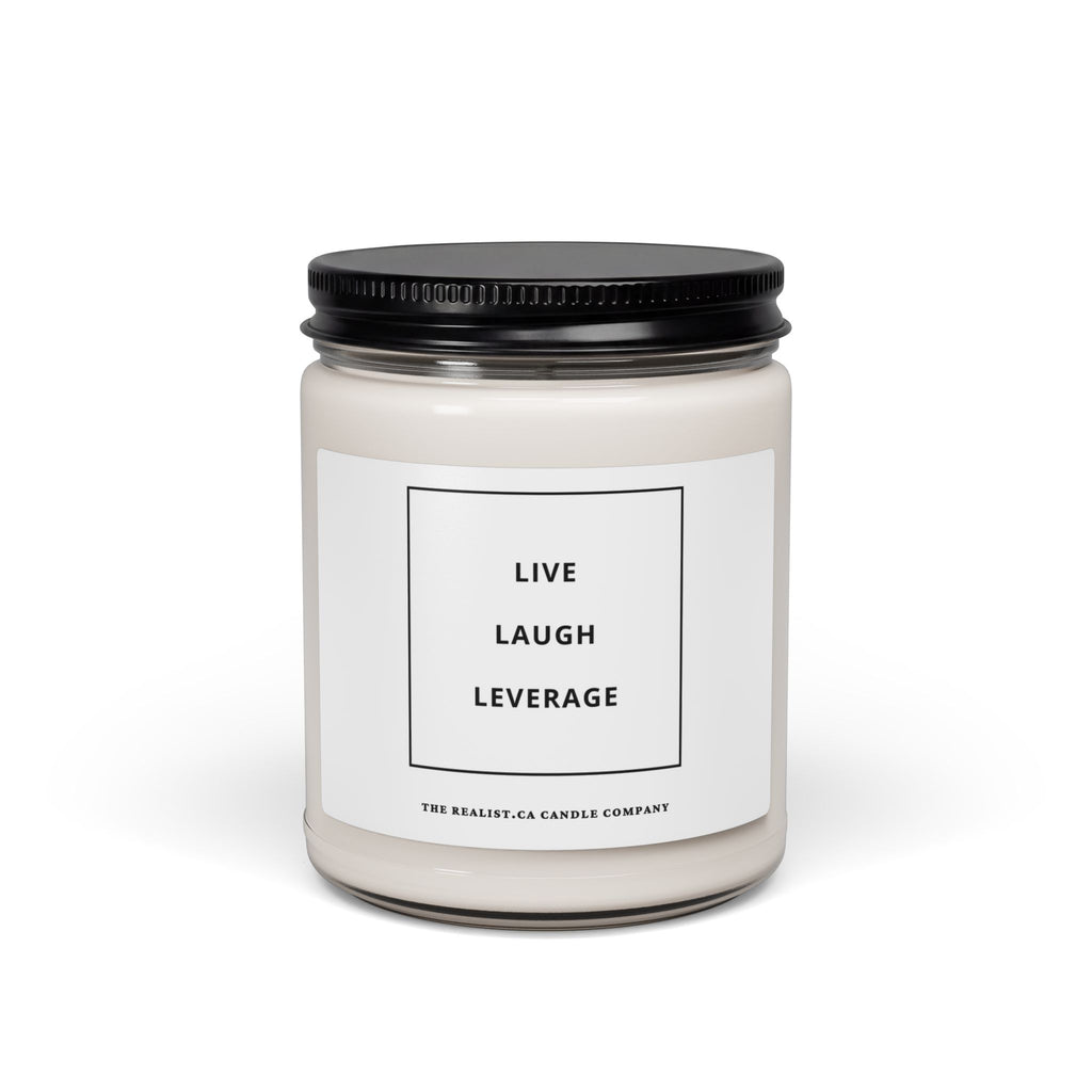 Live Laugh Leverage Soy Candle — 9oz Scented Jar Candle