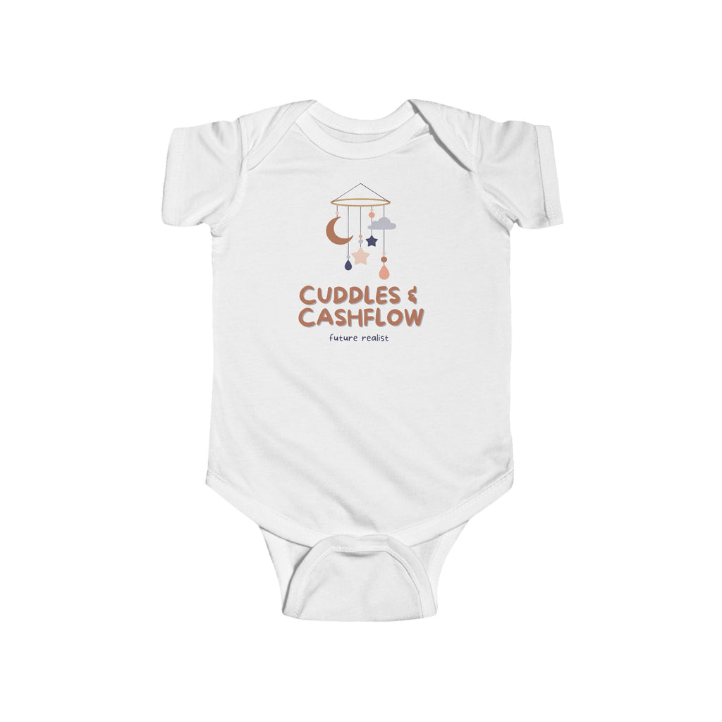 Cuddles & Cashflow Baby Bodysuit – Cute Nursery Mobile Graphic Infant Onesie