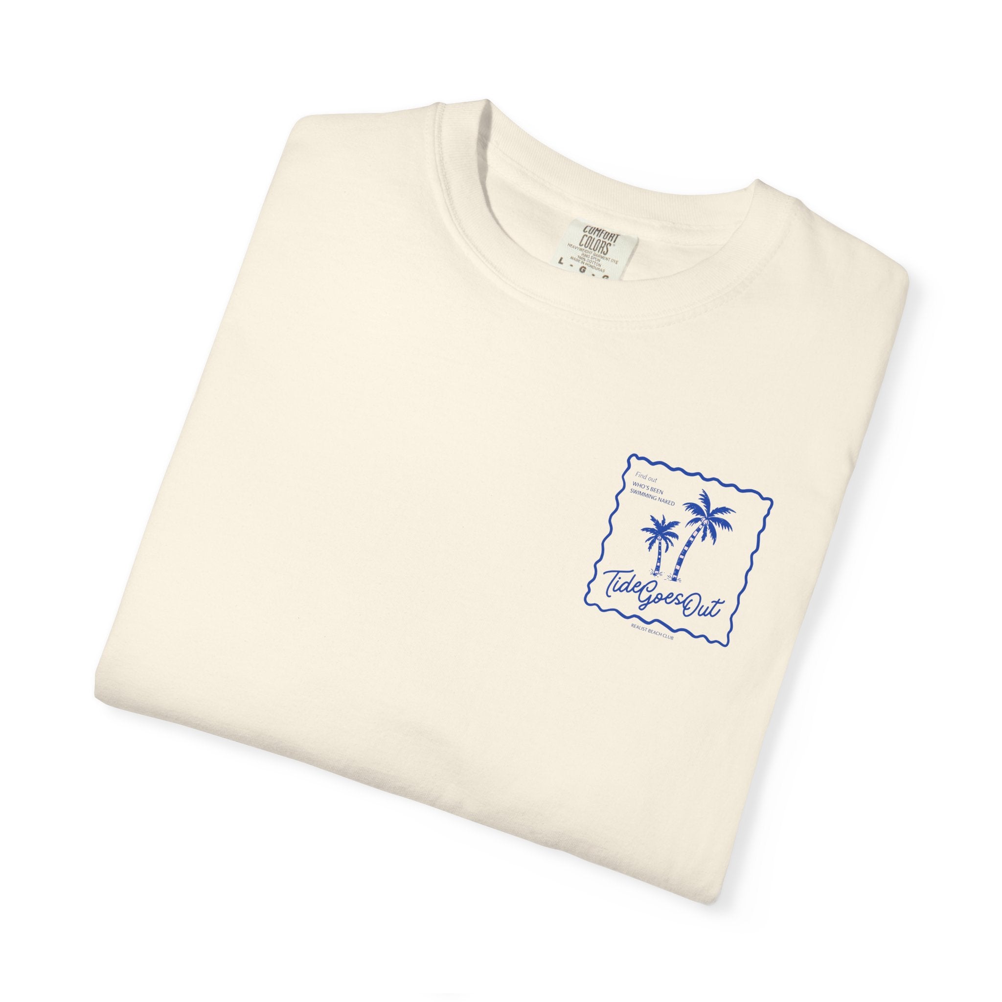 Beach Club Graphic T-Shirt — "Tide Goes Out" Surf Design