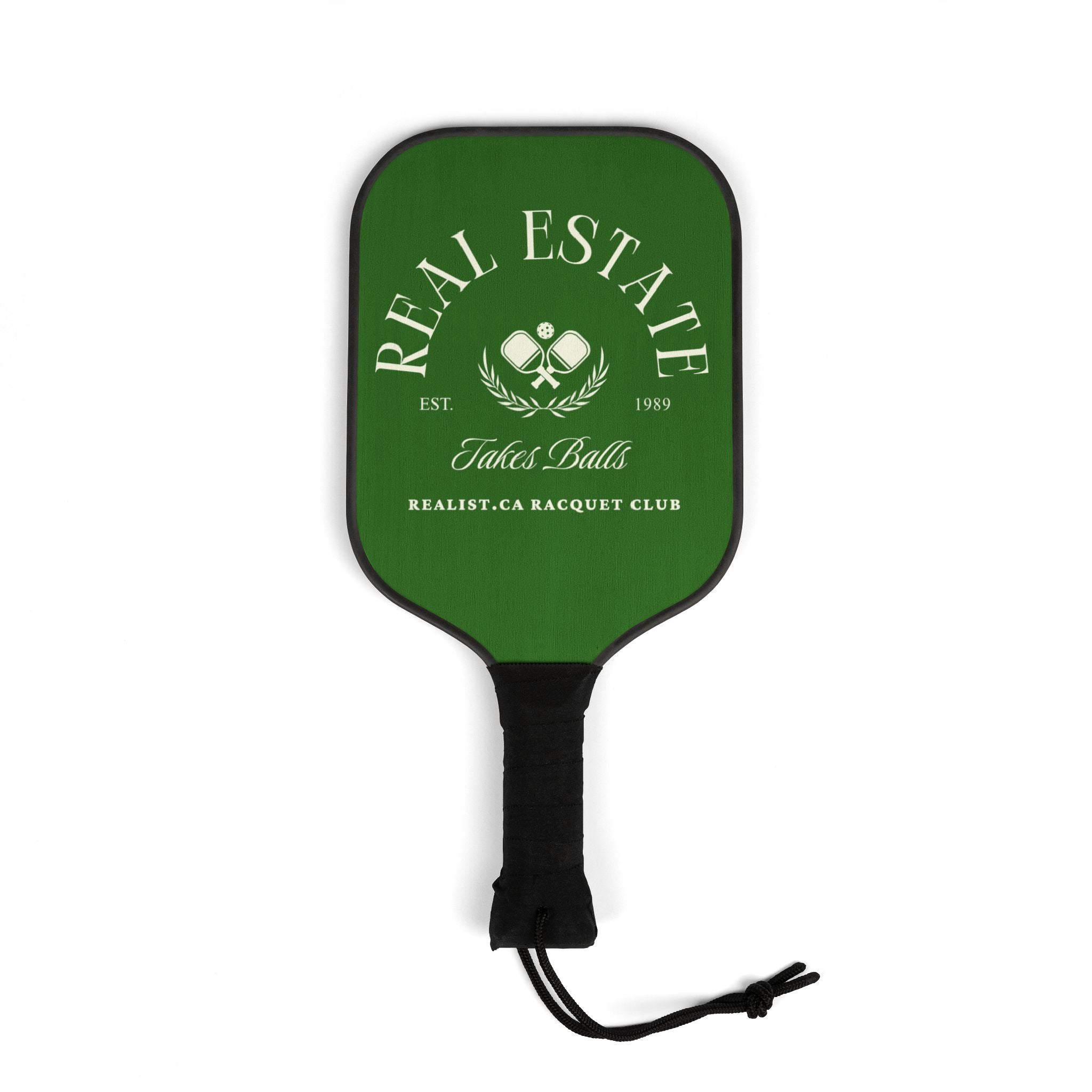 Real Estate Takes Balls Gift  — Pickleball Paddles & Balls Kit — Real Estate Racquet Club Design