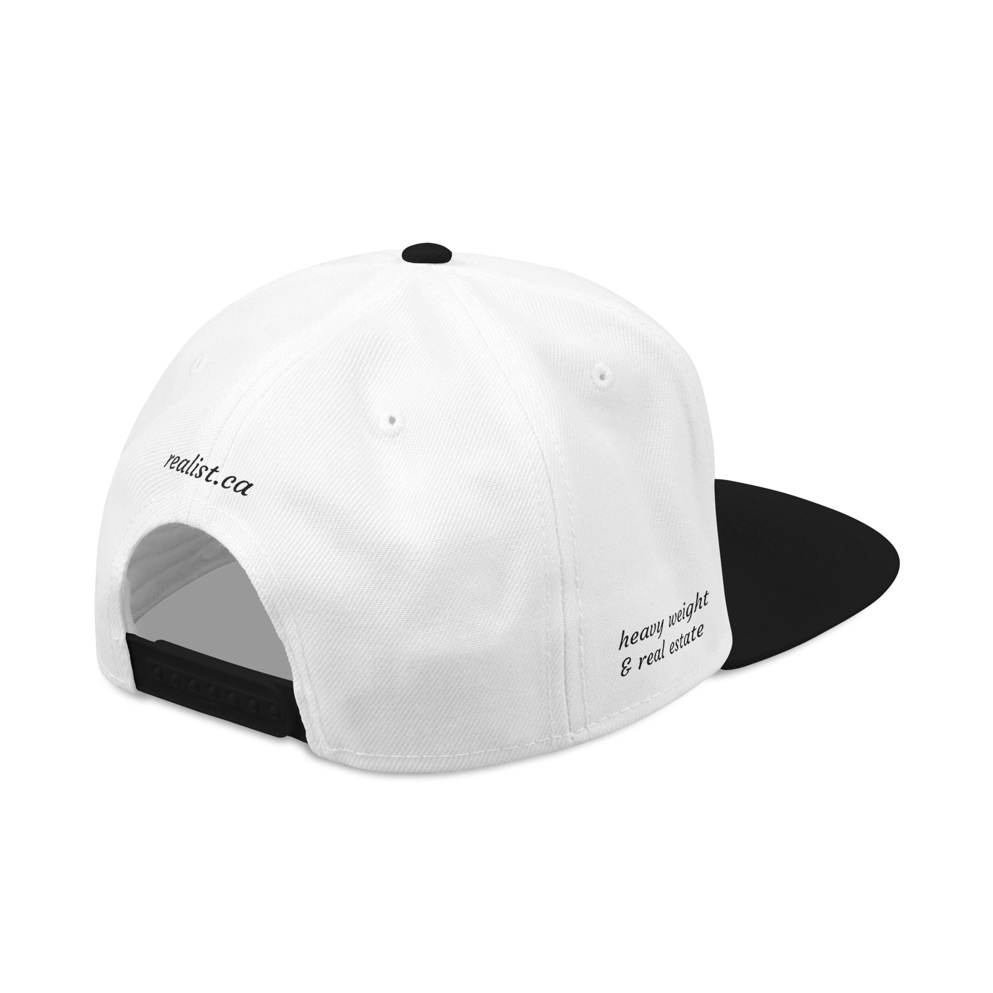 Embroidered Snapback Hat — 'Capital' Barbell Logo Streetwear Cap